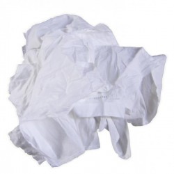 Chiffon d'essuyage blanc coton type tee-shirt - BTR1 - carton de 10kg
