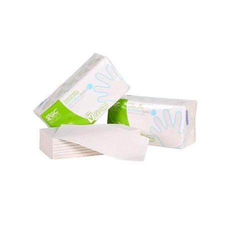 Essuie-mains ouate blanc feuille à feuille - 20 x 23- ECOLABEL - carton de 3920