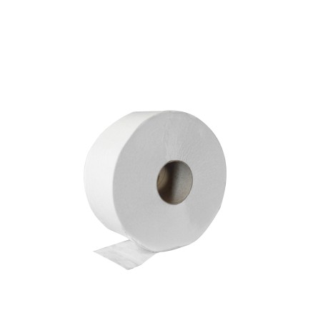 Papier hygiènique Mini jumbo 180M ouate blanc 2 plis - paquet de 12 rouleaux