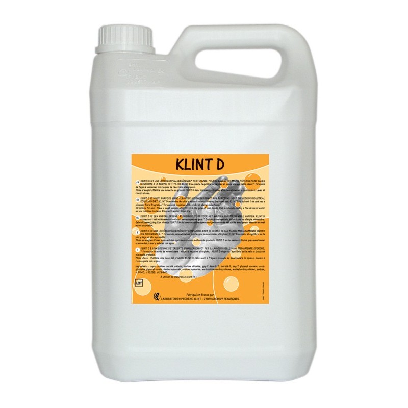 Lotion de nettoyage pour mains - KLINT D - COB0525 - carton de 4 bidons de 5L