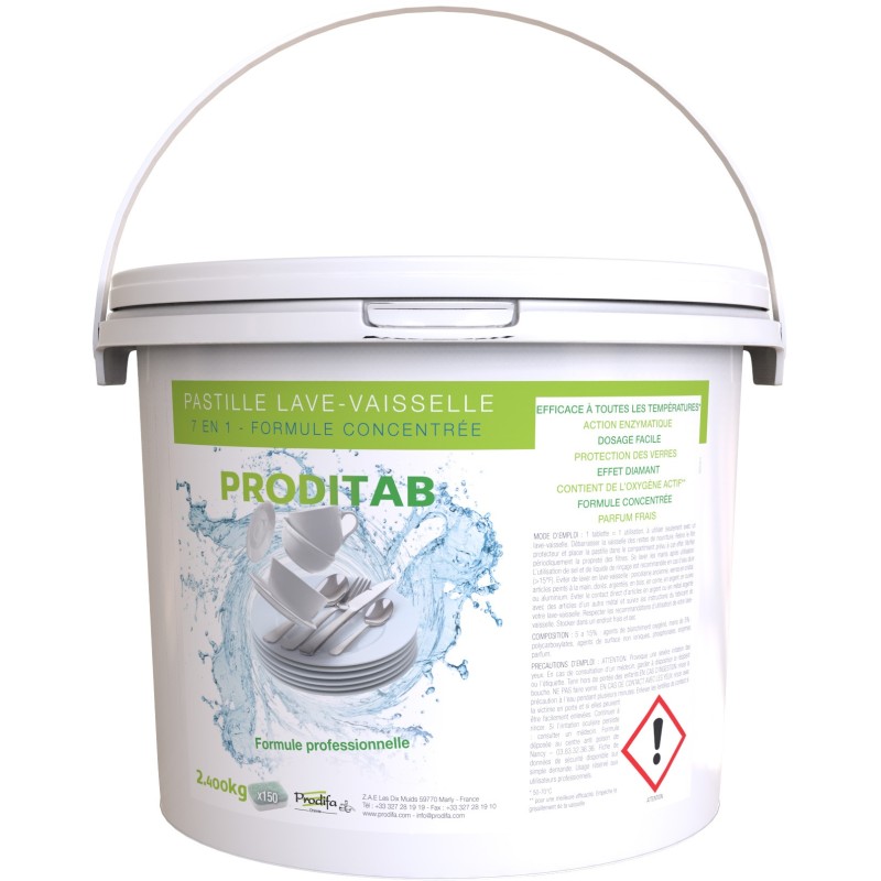 Pastilles lave-vaisselle 7 en 1 - seau de 2,4 kg