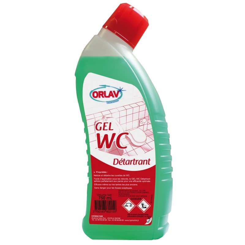 Détartrant WC gel parfumé ORLAV - flacon de 750 ml