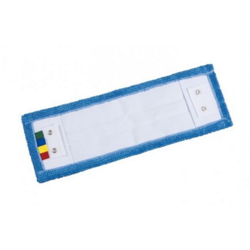 Frange speedy en microfibre bleue avec languette et oeillets