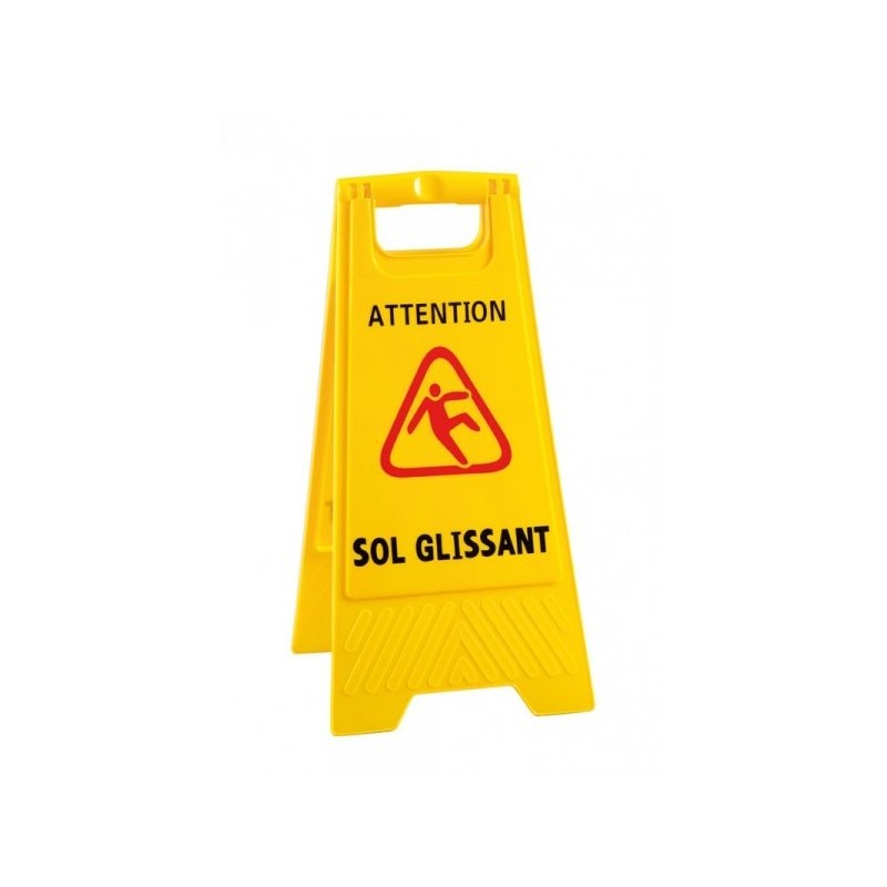 Panneau "Attentions sols glissants"