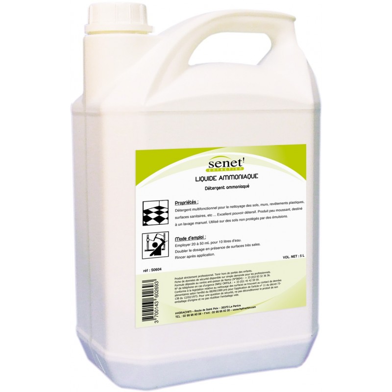 LIQUIDE AMMONIAQUE BLANC SENET - BIDON 1 L (x12)