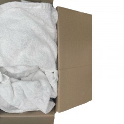 Chiffon d'essuyage éponge blanche - EPB - carton de 8kg