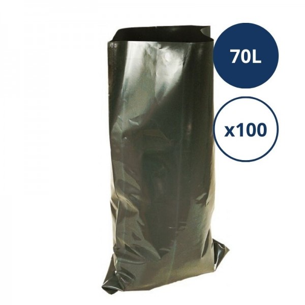 Sac à gravats noir résistant - 70L