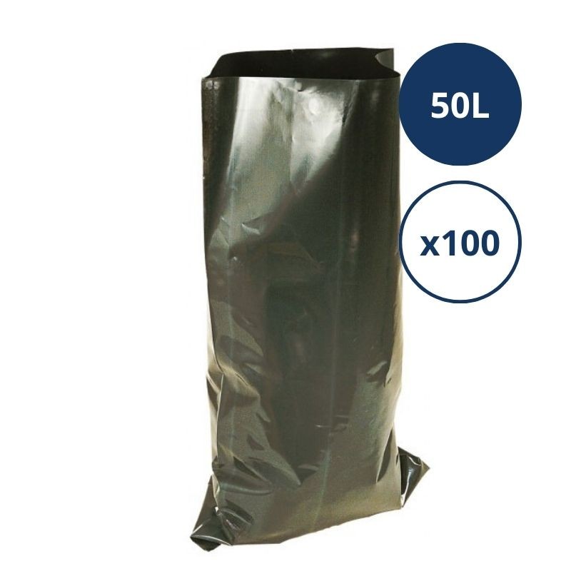 Sac à gravats noir résistant - 50L