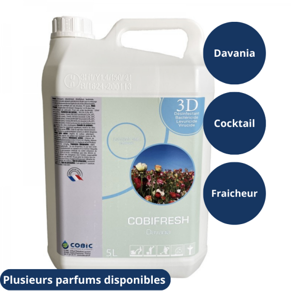 Nettoyant sol parfumé COBIFRESH 3 D  - BIDON 5L