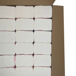 Papier hygiénique enchevêtré blanc 2 plis - 11x18cm