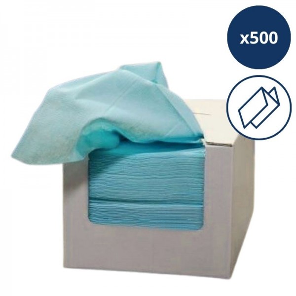 Chiffon non-tissé crêpe turquoise 38x30 - Hightextra