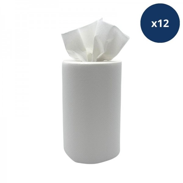 Bobine pure ouate blanche 150 feuilles - 1872 - paquet de 12