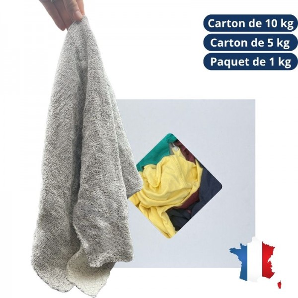 Chiffon d'essuyage molleton couleur type sweat -  MC - carton de 10kg