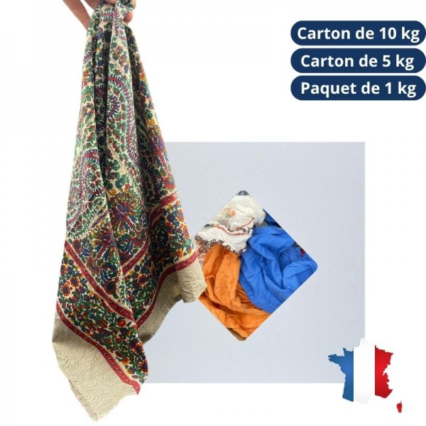 Chiffon d'essuyage tissé couleur fin - TICF - carton de 10kg