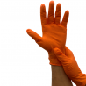 Gants nitrile orange - non poudrés