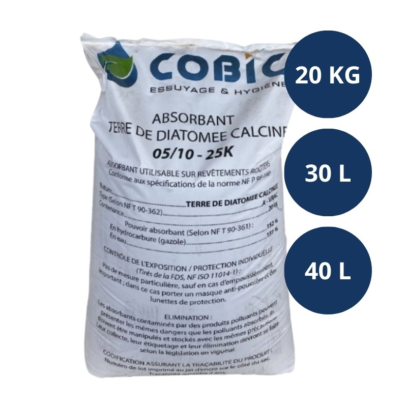 Terre de diatomée absorbant minéral