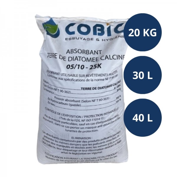 Terre de diatomée absorbant minéral