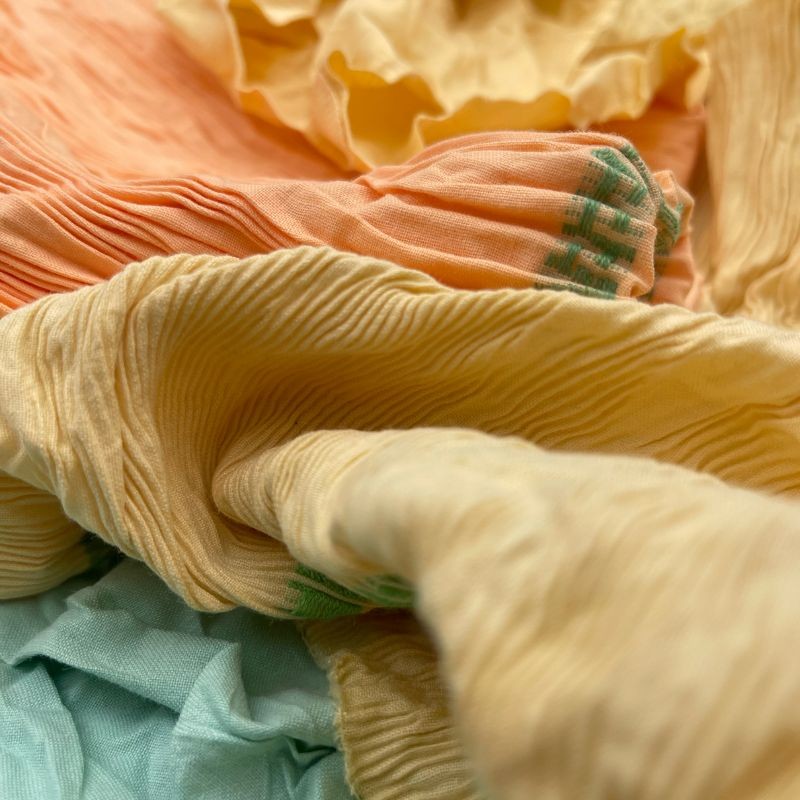 Chiffon coton recyclé couleur